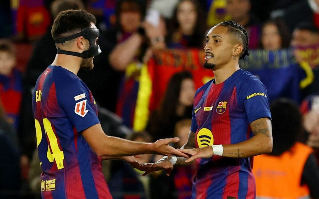 Raphinha brilla con doblete en la victoria del Barcelona sobre Osasuna