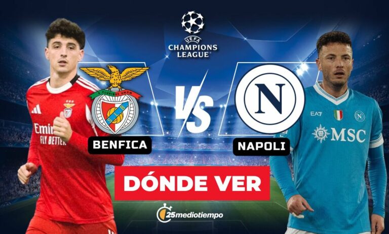 Benfica vs Napoli EN VIVO: Horario y Dónde Ver el Partido de la Champions League 2025