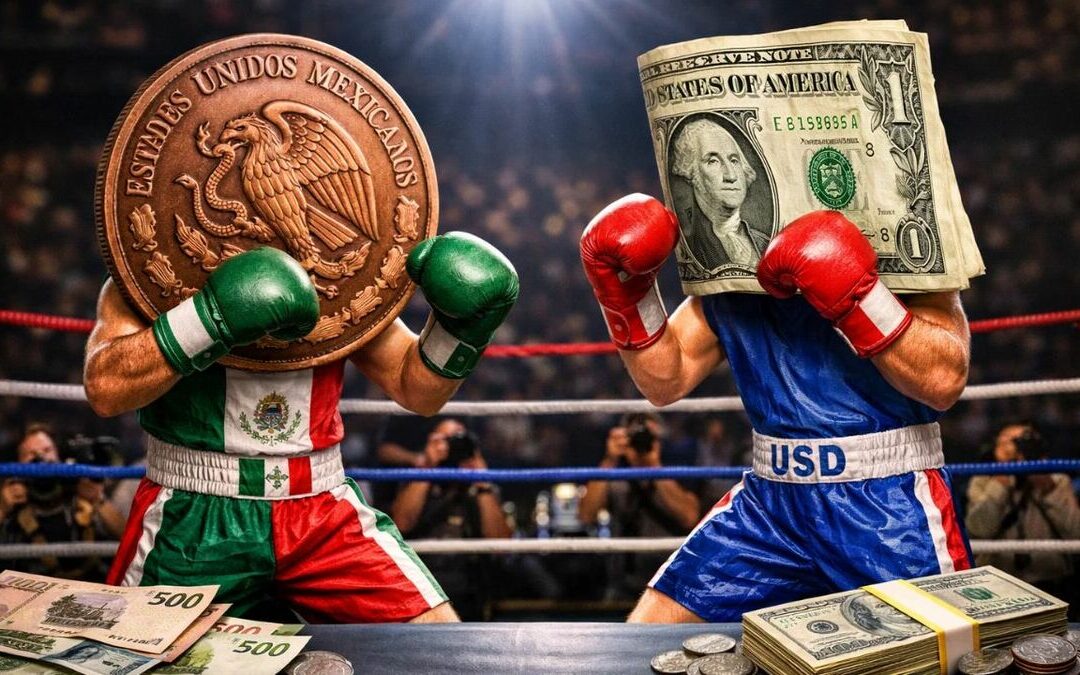 El peso mexicano fortalece su posición, cerrando 2025 a 17.97 por dólar