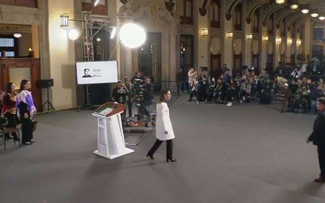 Claudia Sheinbaum interrumpe su Mañanera del Pueblo por alerta sísmica