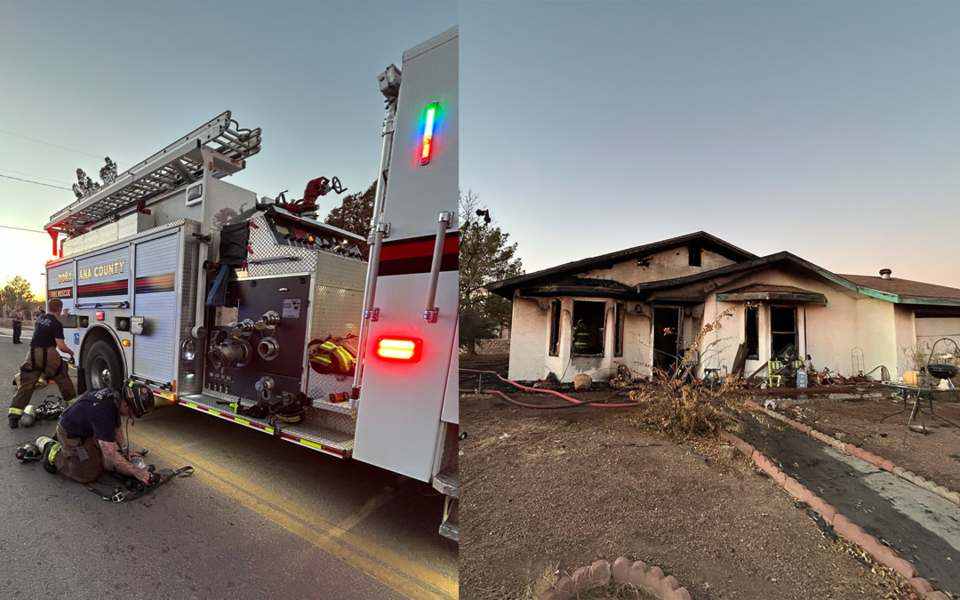 Incendio en Vivienda en Tortugas: Bomberos de Doña Ana Combaten el Fuego sin Heridos
