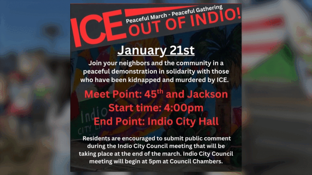 Protesta contra ICE en Indio: Grupos comunitarios se movilizan este miércoles