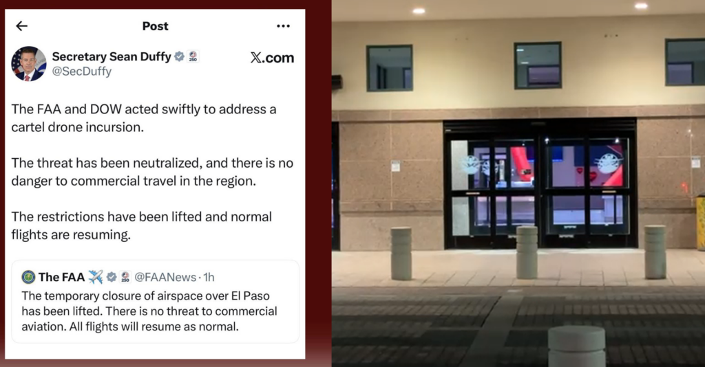 La FAA levanta la restricción de espacio aéreo en El Paso tras neutralizar el dron del cártel