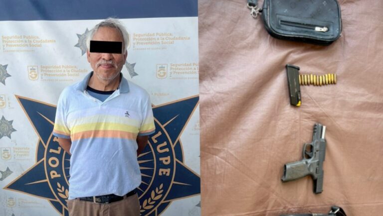 Detenido un Hombre de la Tercera Edad Armado Tras Persecución en Guadalupe
