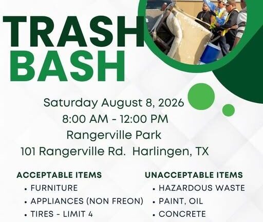 Harlingen realizará jornada gratuita de recolección de desechos en el Trash Bash 2026